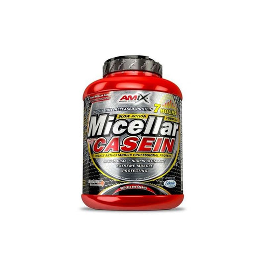 Amix Micellar Casein 1kg - Proteína de caseína micelar de liberación lenta para recuperación y mantenimiento muscular durante la noche. Ideal para deportistas que buscan evitar el catabolismo muscular y apoyar la recuperación nocturna.