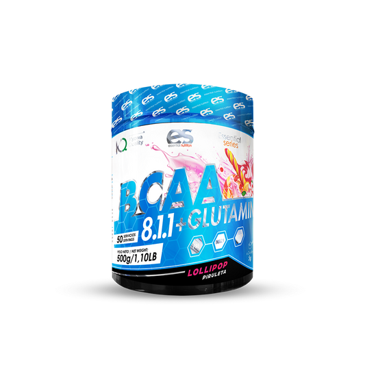 ESSENTIAL BCAA 8:1:1 + GLUTAMINA 500G - Recuperación y Crecimiento Muscular Potenciados