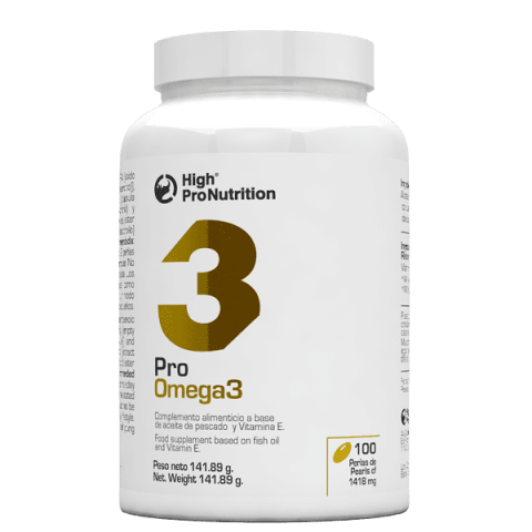 High Pro Pro Omega 3 100 perlas - Apoya la salud cardiovascular, cognitiva y articular con ácidos grasos EPA y DHA de alta pureza. Ideal para tu bienestar diario.