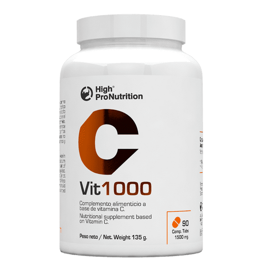 High Pro Vitamina C 1000 90 comprimidos - Refuerzo inmune y antioxidante. Ideal para fortalecer defensas, combatir el estrés oxidativo y mantenerte saludable.